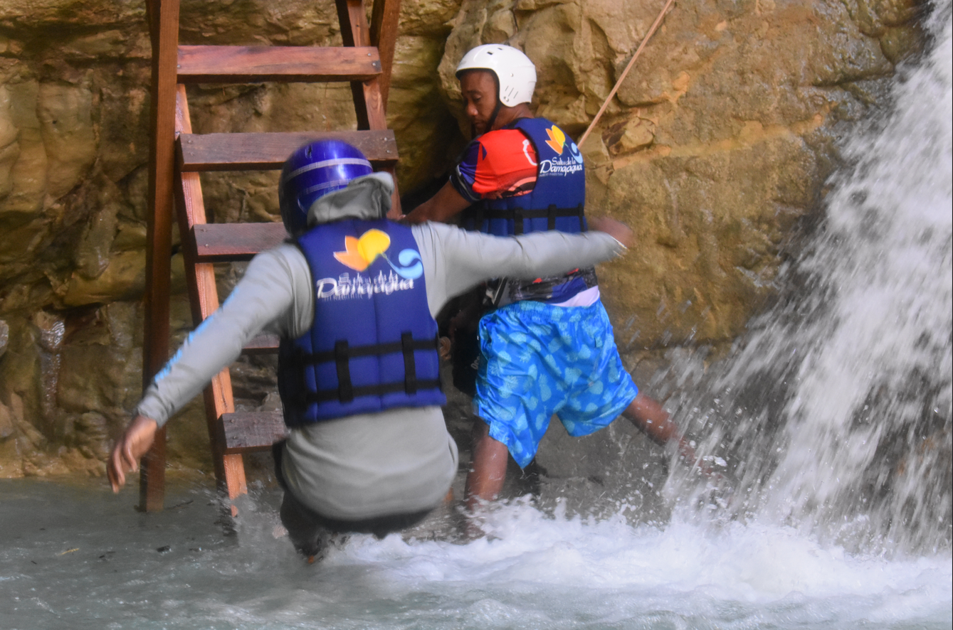 Damajagua waterfalls and zipline shore excursion for cruise passengers in Puerto Plata